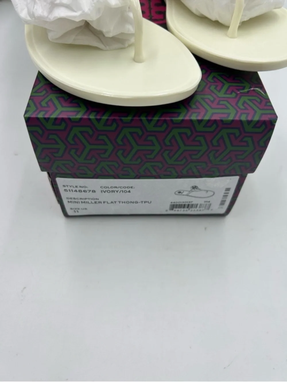 Women’s Tory BURCH thong jelly, sandal size 11 NWT